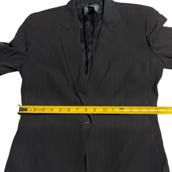Lafayette 148 New York Charcoal Striped Blazer - Picture 10 of 10